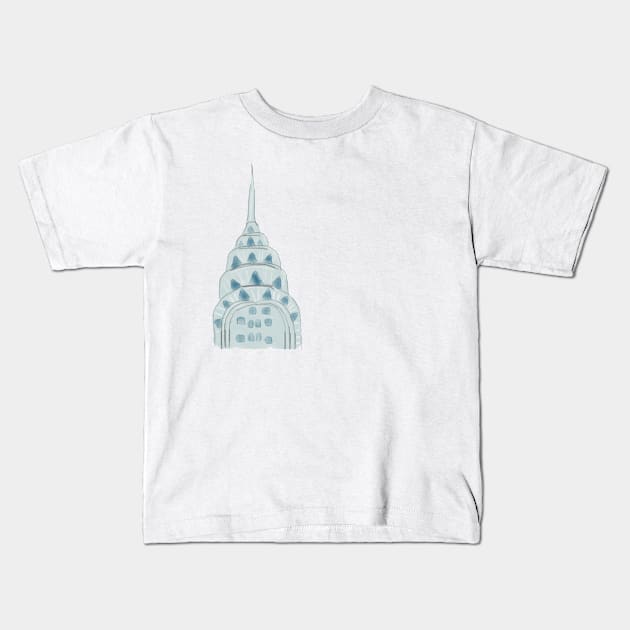 Chrysler Building Kids T-Shirt by melissamiddle